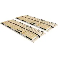 vidaXL Lattenroste 2 Stk. mit 28 Latten 7 Zonen 80 x 200 cm