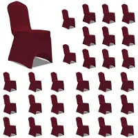 vidaXL Housses élastiques de chaise Bordeaux 30 pcs