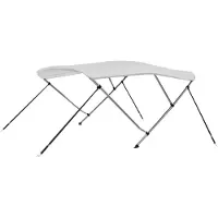 vidaXL 3-Bow Bimini Top blanc 183x180x137 cm
