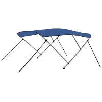 vidaXL 3-Bow Bimini Top bleu 183x196x137 cm