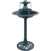 vidaXL Bain pour oiseaux avec fontaine Vert 50x91 cm Plastique