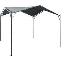 vidaXL Pavilion Tente de réception Abri 3x3 m Acier anthracite