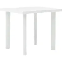 vidaXL Table de jardin blanche 80 x 75 x 72 cm plastique