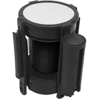 vidaXL Barrière à bande rétractable 200 cm Noir