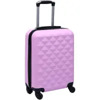 vidaXL Trolley à coque dure rose ABS