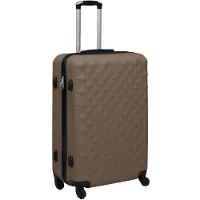 vidaXL Trolley à coque dure brun ABS