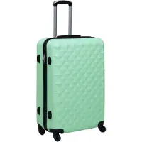 vidaXL Trolley à coque dure vert menthe ABS