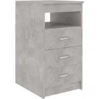 vidaXL Armoire à tiroirs Gris béton 40x50x76 cm Bois d'ingénierie