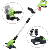 vidaXL Coupe-bordures télescopique avec pack de batteries 20 V 1500 mAh Li-Ion