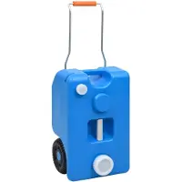 vidaXL Réservoir d'eau de camping avec roulettes 25 L bleu