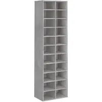 vidaXL Armoire à chaussures gris béton 54x34x183 cm bois d'ingénierie