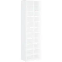 vidaXL Armoire à chaussures Blanc 54x34x183 cm Bois d'ingénierie