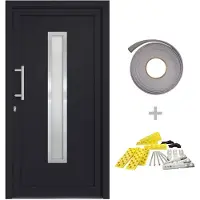 vidaXL Porte d'entrée Anthracite 108x208 cm