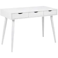 Ebuy24 Nula Bureau avec 3 tiroirs, blanc.