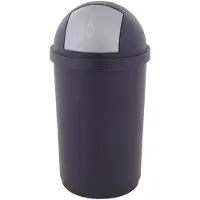 Curver Poubelle Push-Top, 50 L bleu foncé / argent
