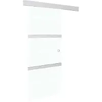 vidaXL Porte coulissante avec butoirs souples verre ESG et aluminium 76x205 cm
