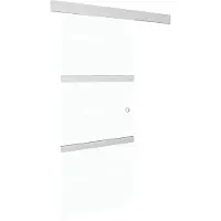 vidaXL Porte coulissante verre ESG et aluminium 90x212 cm argenté