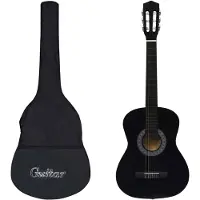 vidaXL Guitare classique avec sac pour débutants Noir 3/4 36"