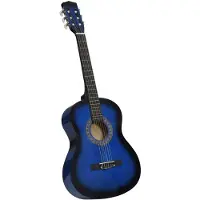vidaXL Guitare classique de débutants et enfants Bleu 3/4 36"