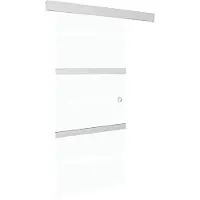 vidaXL Porte coulissante avec butoirs souples verre ESG et aluminium 90x205cm