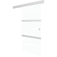 vidaXL Porte coulissante avec Softclose verre ESG et aluminium 90x205 cm