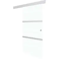 vidaXL Porte coulissante avec Softclose verre ESG et aluminium 76x205 cm