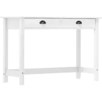 vidaXL Table console Hill avec 2 tiroirs 110x45x74 cm Bois pin massif