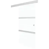 vidaXL Porte coulissante verre ESG et aluminium 90x205 cm argenté