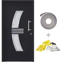 vidaXL Porte d'entrée anthracite 108x208 cm