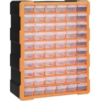 vidaXL Organisateur multi-tiroirs avec 60 tiroirs 38x16x47,5 cm