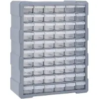 vidaXL Organisateur multi-tiroirs avec 60 tiroirs 38x16x47,5 cm