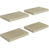 vidaXL Étagères murales flottantes 4 pcs chêne 40x23x3,8 cm MDF