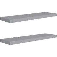 vidaXL Étagères murales flottantes 2 pcs gris 90x23,5x3,8 cm MDF