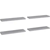 vidaXL Étagères murales flottantes 4 pcs gris 90x23,5x3,8 cm MDF