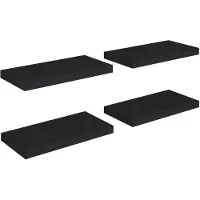 vidaXL Étagères murales flottantes 4 pcs noir 50x23x3,8 cm MDF