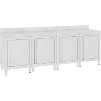 vidaXL Armoire de travail 240x60x96 cm acier inoxydable
