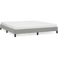 vidaXL Cadre de lit sans matelas gris clair 160x200 cm Tissu
