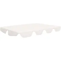 vidaXL Toit de rechange pour balançoire hollywoodienne blanc 150/130x105/70 cm