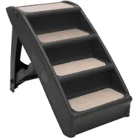 vidaXL Escaliers pliables pour chiens Noir 62x40x49,5 cm