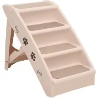 vidaXL Escaliers pliables pour chiens Crème 62x40x49,5 cm
