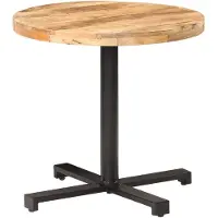 vidaXL Table de bistrot ronde Ø80x75 cm Bois de manguier rugueux