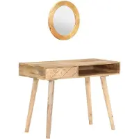 vidaXL Coiffeuse 100x50x76 cm bois massif de manguier