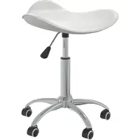 vidaXL Tabouret de salon et spa Blanc Similicuir
