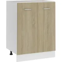 vidaXL Armoire basse chêne Sonoma 60x46x81,5 cm panneau de particules