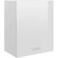 vidaXL - Armoire suspendue - 50x31x60 - cm - fait main - bois - brillant - blanc