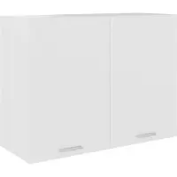 vidaXL Armoire suspendue blanc 80x31x60 cm panneau de particules