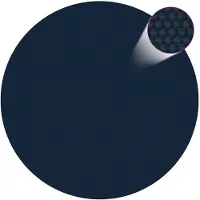 vidaXL Bâche solaire de piscine flottante PE 455 cm noire et bleue
