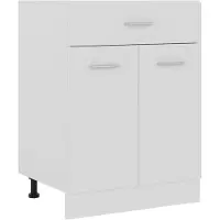 vidaXL Armoire basse à tiroirs blanc 60x46x81,5 cm Panneau de particules