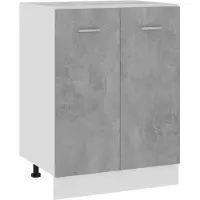 vidaXL Armoire basse Lyon gris béton 60x46x81,5 cm Bois composite