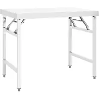 vidaXL Table de travail de cuisine pliante 100x60x80 cm inox